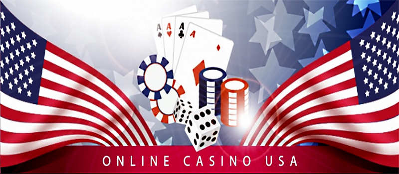 A picture of online casino with USA flag